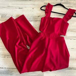 Jumpsuit Red Size Large